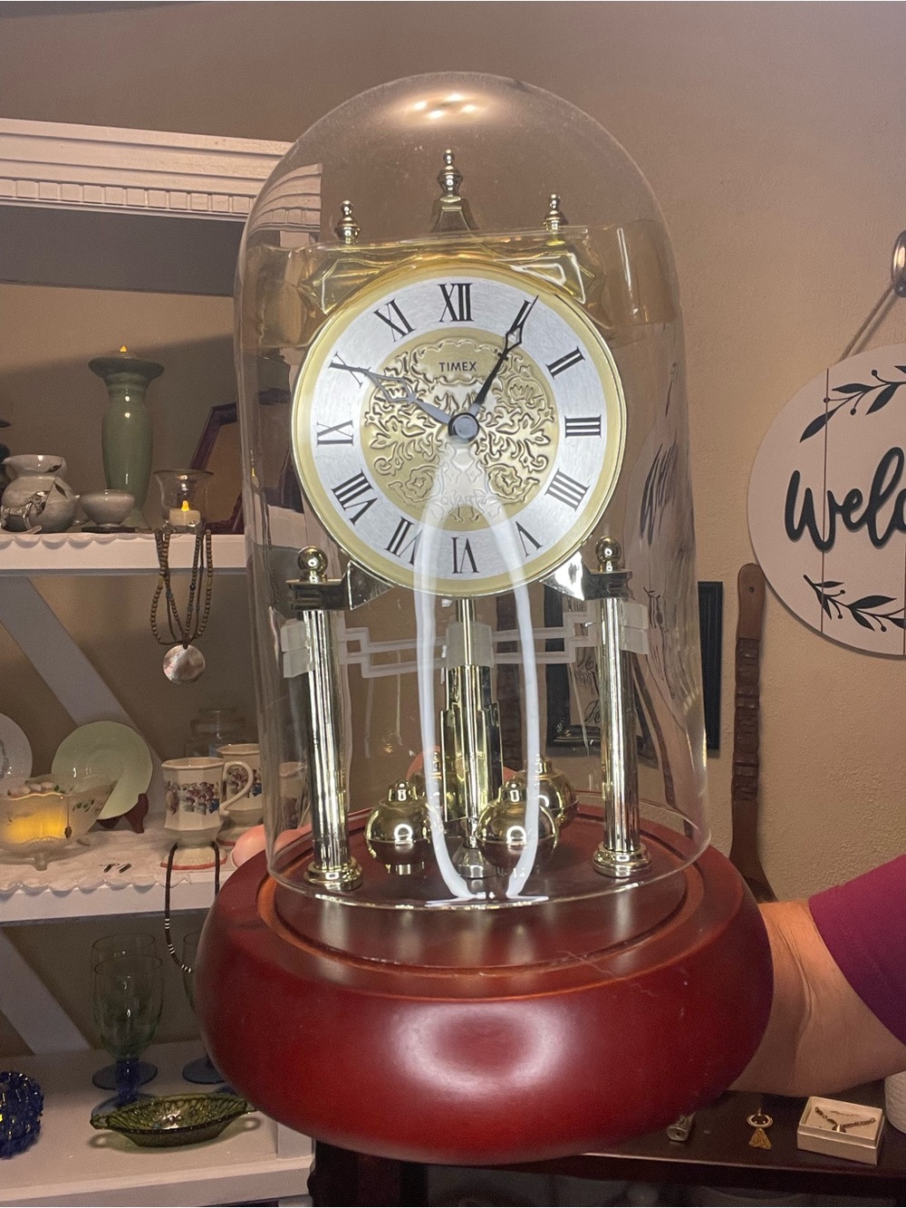 Timex Gold and Brown Decorative Anniversary Wall Clock. * Never Used*